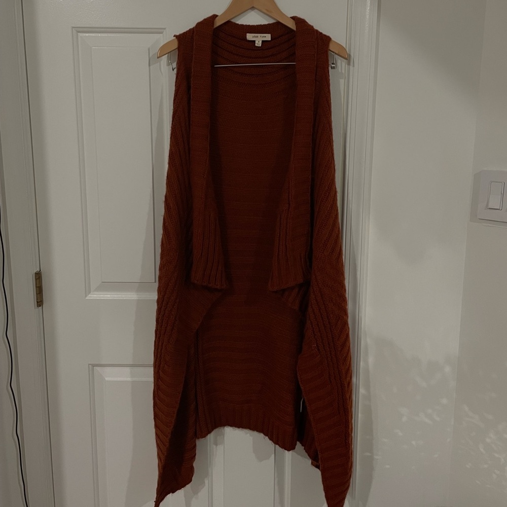 Pink Rose Fall Orange Sweater Cardigan